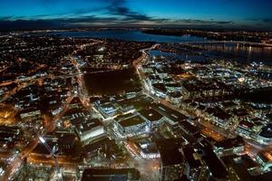 Auckland nacht visie antenne panorama foto