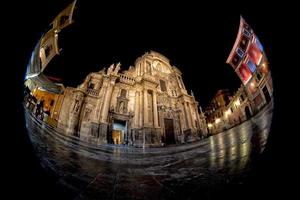Murcia kathedraal visie Bij nacht foto