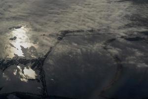 mist en wolken Amsterdam Oppervlakte antenne visie foto