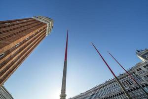 Venetië san marco plaats toren ongebruikelijk visie foto