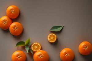 hoog vitamine c sappig en zoet vers oranje fruit foto