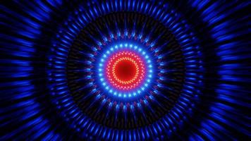 vj lus abstract blauw rood beweging cirkel met knippert van neon lichten 3d geven illustratie foto