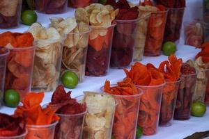Mexicaans chips veel kleuren foto
