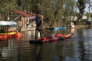 Mexico stad, Mexico - januari 30 2019 - xochimilco is de weinig Venetië van de Mexicaans hoofdstad foto