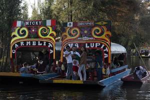 Mexico stad, Mexico - januari 30 2019 - xochimilco is de weinig Venetië van de Mexicaans hoofdstad foto