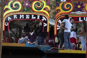 Mexico stad, Mexico - januari 30 2019 - xochimilco is de weinig Venetië van de Mexicaans hoofdstad foto