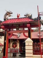 tegal, januari 2022. tek hooi kiong tempel, een plaats van aanbidden voor de Chinese gemeenschap in tegal foto