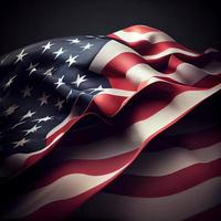 realistisch abstract vlag van Amerika, land onafhankelijkheid dag, nationaal tradities foto