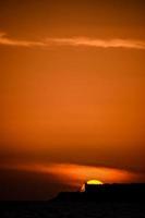 lucht over- de zonsondergang foto