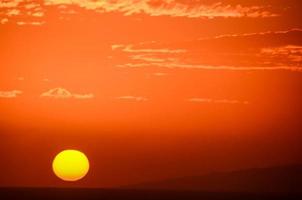 lucht over- de zonsondergang foto