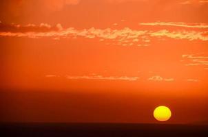 lucht over- de zonsondergang foto