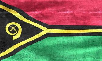 3D-illustratie van een vlag van Vanuatu - realistische wapperende stoffen vlag foto