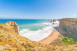 visie over- de ruig, wild kustlijn van de 12 apostelen in zuiden Australië foto