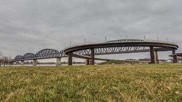 visie Aan groot vier brug in Louisville Bij dag in voorjaar foto
