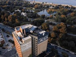 luchtfoto van gebouwen foto