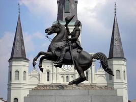 standbeeld Aan Jackson plein in nieuw orleans foto