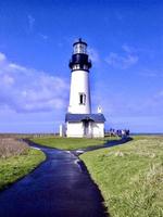 yaquina vuurtoren in newport Oregon foto