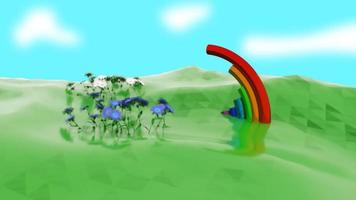 regenboog vreugde achtergrond video 3D-rendering foto