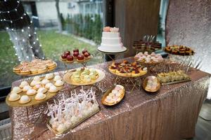 heerlijk zoet toetje snoep bar Aan viering foto