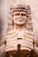 Egyptische beeldhouwwerk detailopname foto
