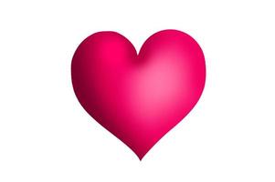 valentijn. rood hart vorm Aan wit achtergrond. isoleren foto