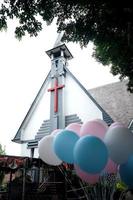 kerk voor bruiloft ceremonie in Indonesië foto