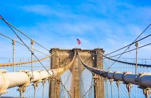 de brooklyn bridge, new york city, Verenigde Staten foto