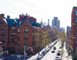 leeg straten in west dorp Bij nieuw york Manhattan foto