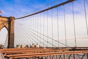de brooklyn bridge, new york city, Verenigde Staten foto