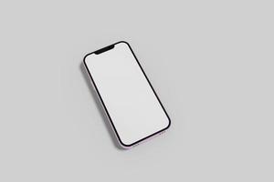 smartphone met blanco schermen voor uw ontwerp geïsoleerd Aan wit achtergrond. foto