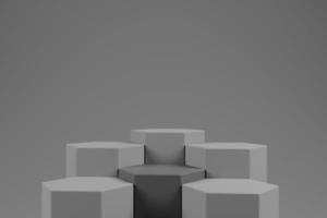 3D-rendering podium voor productpresentatie foto