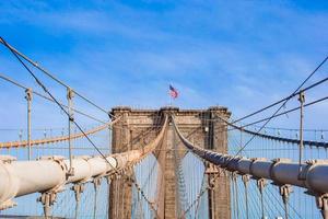 de brooklyn bridge, new york city, Verenigde Staten foto