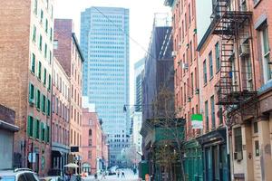 nieuw york stad wolkenkrabbers Bij Manhattan foto