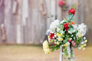 bloem decoratie in verloving ceremonie foto