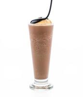 chocolade frappe met vanille-ijs foto