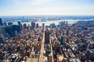 vew van Manhattan van de rijk staat gebouw, nieuw york foto