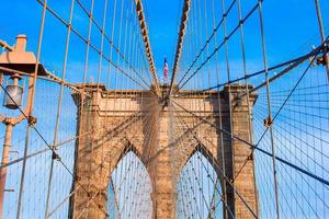 de brooklyn bridge, new york city, Verenigde Staten foto