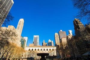 nieuw york wolkenkrabbers visie naar boven foto