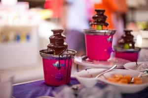chocola fondue voor kinderen foto