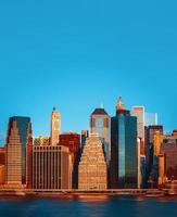 de skyline van de stad van new york foto