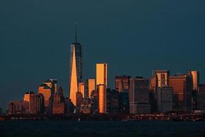 uitzicht op de skyline van manhattan in nyc foto