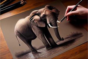 Thais olifant dag maart 13 ai gegenereerd kunst foto