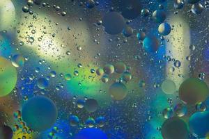 olie en water abstracte macroachtergrond foto