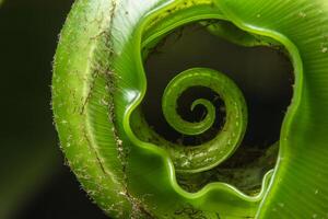 groene plant op zwarte achtergrond foto