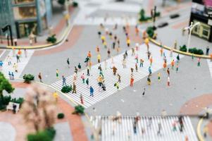 kleine tilt shift mensen stadsgezicht foto