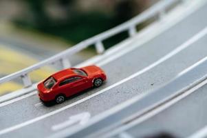 miniatuur tilt shift verkeer foto