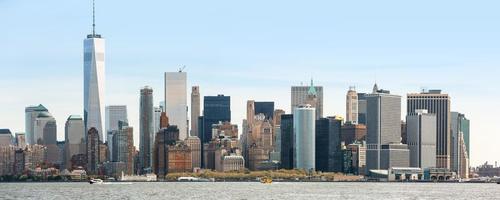 uitzicht op de skyline van manhattan in nyc foto