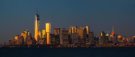 panorama visie van Manhattan horizon in nyc foto