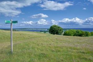 wandelen spoor Aan zicker berg,moenchgut natuur reserveren dichtbij naar bruto zicker,rügen,duitsland foto