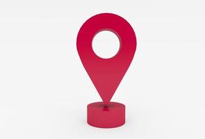 plaats kaart pin GPS wijzer markeringen 3d illustratie voor bestemming minimaal 3d weergave. foto